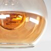 Montgomery Plafondlamp - Glas 15 cm Natuurlijke kleuren, Zwart, 1-licht
