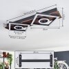 Taboneira Plafondlamp LED Donkerbruin, Zwart, 2-lichts