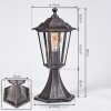 Loria Sokkellamp Zwart, Zilver, 1-licht
