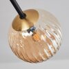 Chehalis Plafondlamp - Glas 12 cm Goud, Zwart, 8-lichts