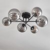 Chehalis Plafondlamp - Glas 12 cm, 15 cm Rookkleurig, 6-lichts
