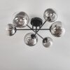 Chehalis Plafondlamp - Glas 12 cm, 15 cm Duidelijk, Rookkleurig, 6-lichts