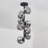 Chehalis Plafondlamp - Glas 12 cm Duidelijk, Rookkleurig, 8-lichts