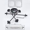 Chehalis Plafondlamp - Glas 12 cm, 15 cm Zwart, 6-lichts