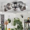 Chehalis Plafondlamp - Glas 15 cm Duidelijk, Rookkleurig, 6-lichts