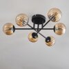 Chehalis Plafondlamp - Glas 10 cm Amber, 6-lichts