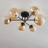 Chehalis Plafondlamp - Glas 12 cm, 15 cm Amber, Duidelijk, 6-lichts