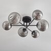 Chehalis Plafondlamp - Glas 12 cm, 15 cm Rookkleurig, 6-lichts