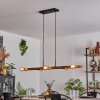 Schanis Hanglamp Natuurlijke kleuren, Zwart, 5-lichts