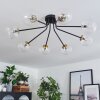 Chehalis Plafondlamp - Glas 12 cm, 15 cm Goud, Zwart, 8-lichts