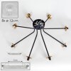 Chehalis Plafondlamp - Glas 12 cm, 15 cm Goud, Zwart, 8-lichts