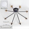 Chehalis Plafondlamp - Glas 15 cm Goud, Zwart, 8-lichts