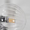 Chehalis Muurlamp - Glas 10 cm, 12 cm Duidelijk, 3-lichts