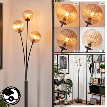 Bernado Staande lamp - Glas 12 cm Amber, 3-lichts