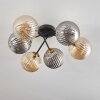 Chehalis Plafondlamp - Glas 15 cm Goud, Zwart, 6-lichts