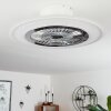 Terradura plafondventilator LED Chroom, Wit, 1-licht, Afstandsbediening