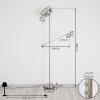 Florida Staande lamp LED Nikkel mat, 2-lichts