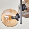 Gastor Plafondlamp - Glas 15 cm Amber, Rookkleurig, 8-lichts