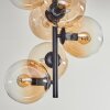 Gastor Plafondlamp - Glas 15 cm Amber, Duidelijk, 8-lichts