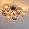 Chehalis Plafondlamp - Glas 15 cm Amber, Rookkleurig, 6-lichts