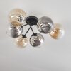 Chehalis Plafondlamp - Glas 15 cm Amber, Duidelijk, Rookkleurig, 6-lichts