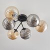 Chehalis Plafondlamp - Glas 15 cm Amber, Rookkleurig, 6-lichts