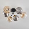 Chehalis Plafondlamp - Glas 15 cm Goud, Zwart, 6-lichts