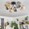 Chehalis Plafondlamp - Glas 15 cm Goud, Zwart, 6-lichts