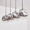 Ripoll Hanger - Glas 30 cm Chroom, Duidelijk, 4-lichts