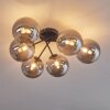 Chehalis Plafondlamp - Glas 15 cm Rookkleurig, 6-lichts