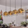 Ripoll Hanger - Glas 30 cm Goud, Duidelijk, 4-lichts