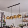 Ripoll Hanger - Glas 30 cm Goud, Duidelijk, 4-lichts