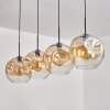 Ripoll Hanger - Glas 30 cm Amber, Duidelijk, 4-lichts