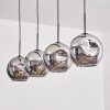 Ripoll Hanger - Glas 25 cm Chroom, 4-lichts