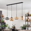 Ripoll Hanger - Glas 25 cm, 20cm Amber, Natuurlijke kleuren, Zwart, 4-lichts