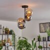 Gastor Plafondlamp - Glas 15 cm Amber, Rookkleurig, 4-lichts