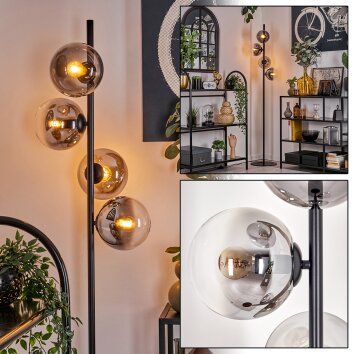 Gastor Staande lamp - Glas 15 cm Duidelijk, Rookkleurig, 4-lichts