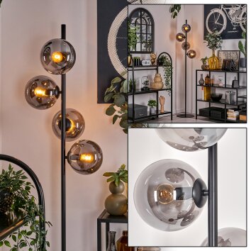 Gastor Staande lamp - Glas 15 cm Rookkleurig, 4-lichts