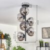 Gastor Plafondlamp - Glas 15 cm Duidelijk, Rookkleurig, 6-lichts