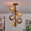 Gastor Plafondlamp - Glas 15 cm Amber, Rookkleurig, 6-lichts