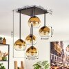 Koyoto Plafondlamp - Glas 15 cm Goud, Duidelijk, 5-lichts