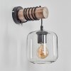 Lauden Muurlamp - Glas 15 cm Natuurlijke kleuren, Zwart, 1-licht