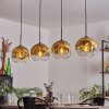 Ripoll Hanger - Glas 25 cm Goud, Duidelijk, 4-lichts