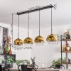 Ripoll Hanger - Glas 25 cm Goud, Duidelijk, 4-lichts