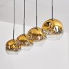 Ripoll Hanger - Glas 25 cm Goud, Duidelijk, 4-lichts