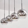 Ripoll Hanger - Glas 25 cm Chroom, Duidelijk, 4-lichts