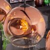 Ripoll Hanger - Glas 25 cm Duidelijk, Koperkleurig, 4-lichts