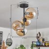 Gastor Plafondlamp - Glas 15 cm Amber, 4-lichts