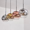 Ripoll Hanger - Glas 30 cm Chroom, Goud, Duidelijk, Koperkleurig, Rookkleurig, 4-lichts