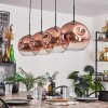 Ripoll Hanger - Glas 30 cm Duidelijk, Koperkleurig, 4-lichts